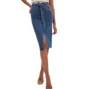 NWT Veronica Beard Nazia Denim Pencil Skirt Size 4